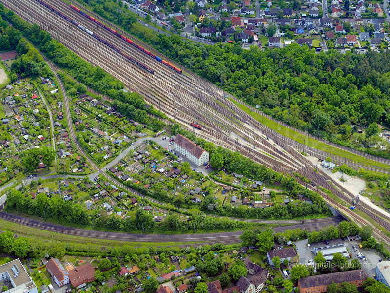 Luftaufnahme DB Gartenanlage in Nürnberg | Mittelfranken, Bayern