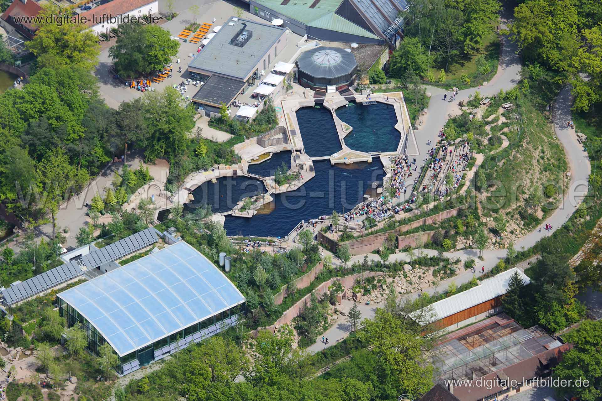 Luftaufnahme Delphinlagune in Nürnberg | Mittelfranken, Bayern