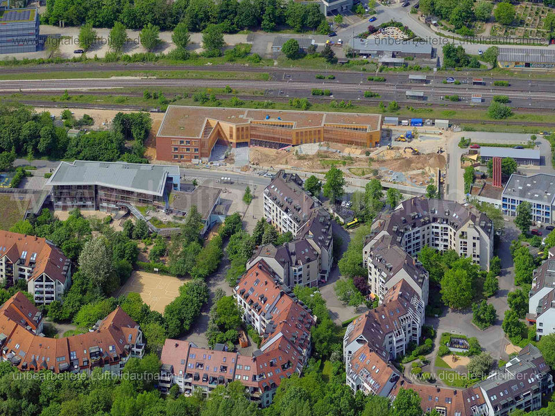 Luftbild - Dr.-Carlo-Schmid-Straße, Ort: Nürnberg, Tags: Neubau, Holzbau, Holzhaus, St. Jobst, , Dr.-Carlo-Schmid-Straße, ...