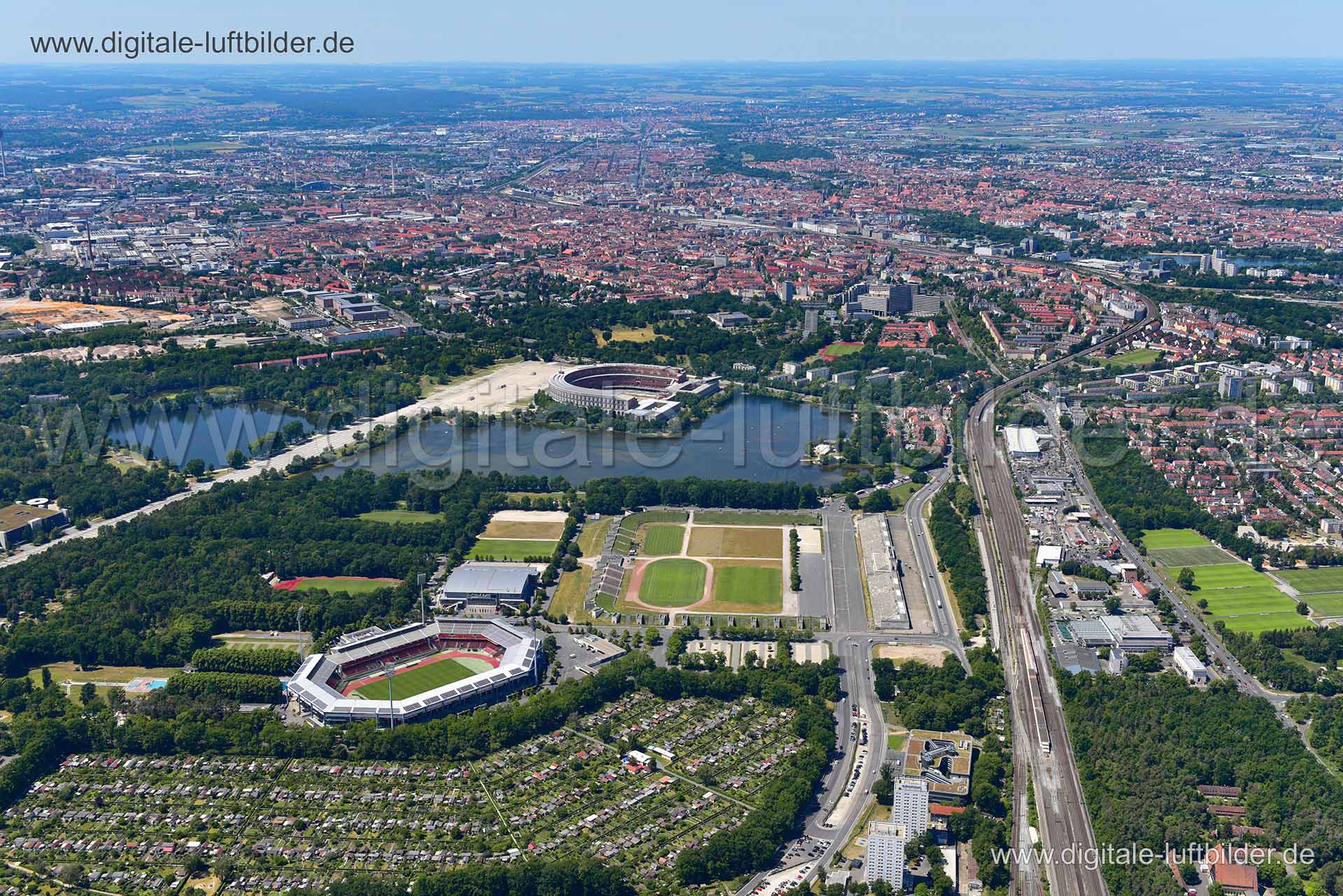 Luftaufnahme Dutzendteich in Nürnberg | Mittelfranken, Bayern
