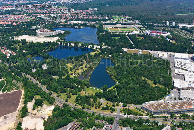 Luftaufnahme Dutzendteich in Nürnberg | Mittelfranken, Bayern