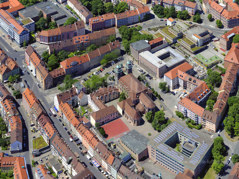 Luftaufnahme Egidienplatz in Nürnberg | Mittelfranken, Bayern
