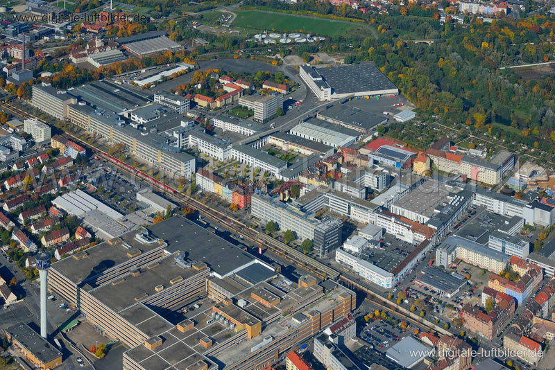 Luftaufnahme ehem. AEG Gelände Fürther Straße in Nürnberg | Mittelfranken, Bayern