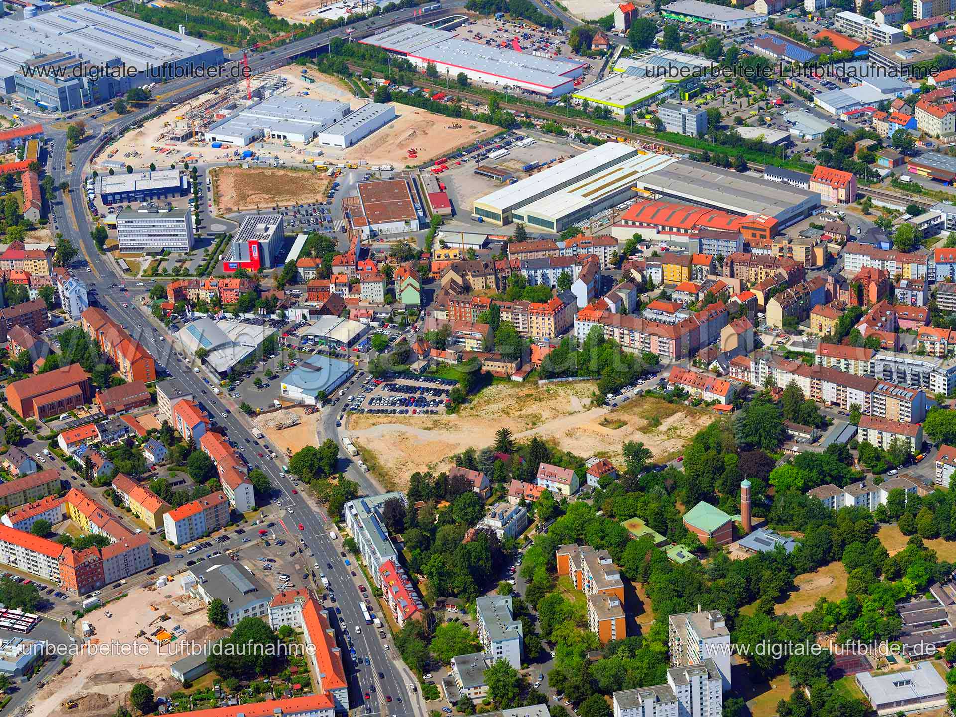 Luftbild: ehem. Akzo-Nobel Areal, Nürnberg