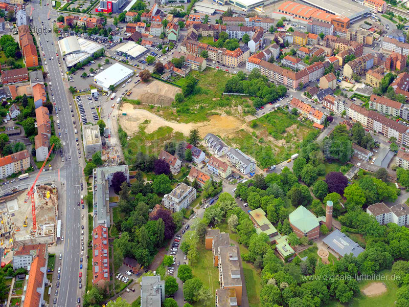Luftaufnahme ehem. Akzo Nobel Areal in Nürnberg | Mittelfranken, Bayern