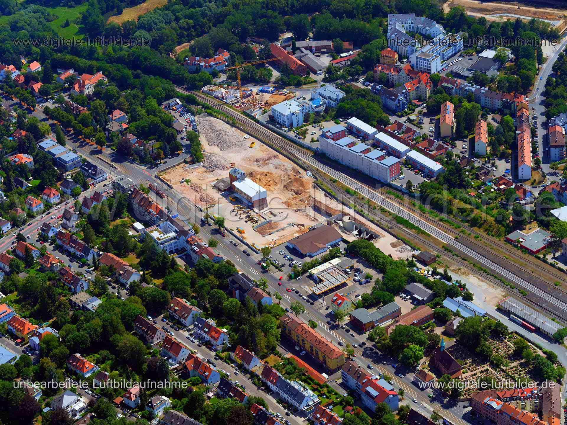 Luftaufnahme ehem. Branntweinareal in Nürnberg | Mittelfranken, Bayern
