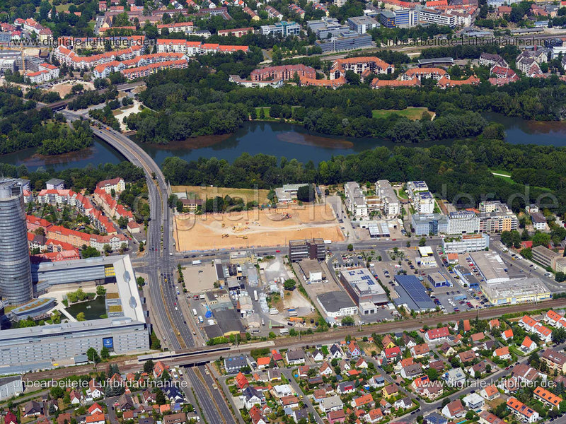 Luftaufnahme ehem. Coca-Cola-Areal in Nürnberg | Mittelfranken, Bayern