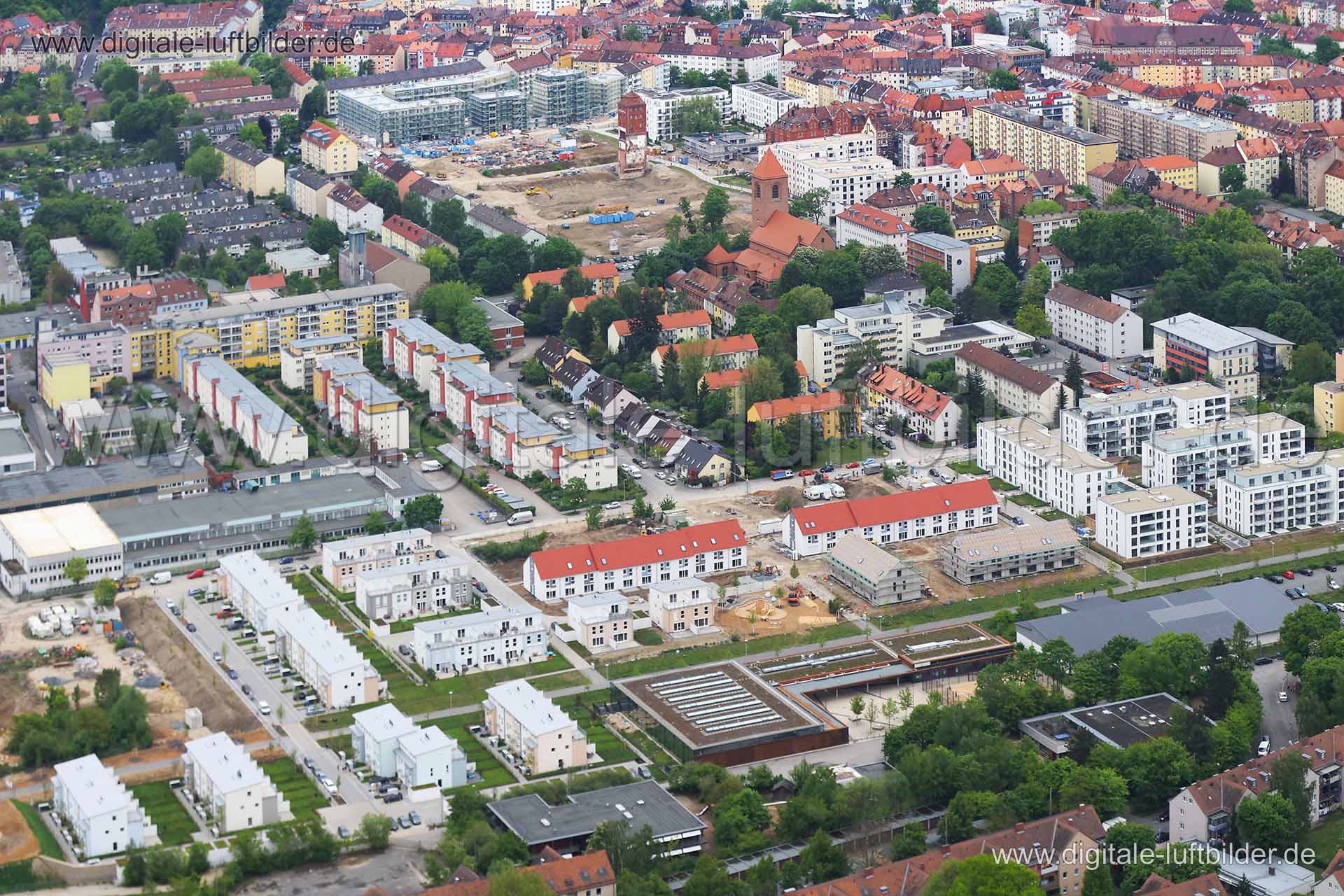 Luftaufnahme ehem. Nordbahnhof- & ehem. Tucher-Areal in Nürnberg | Mittelfranken, Bayern