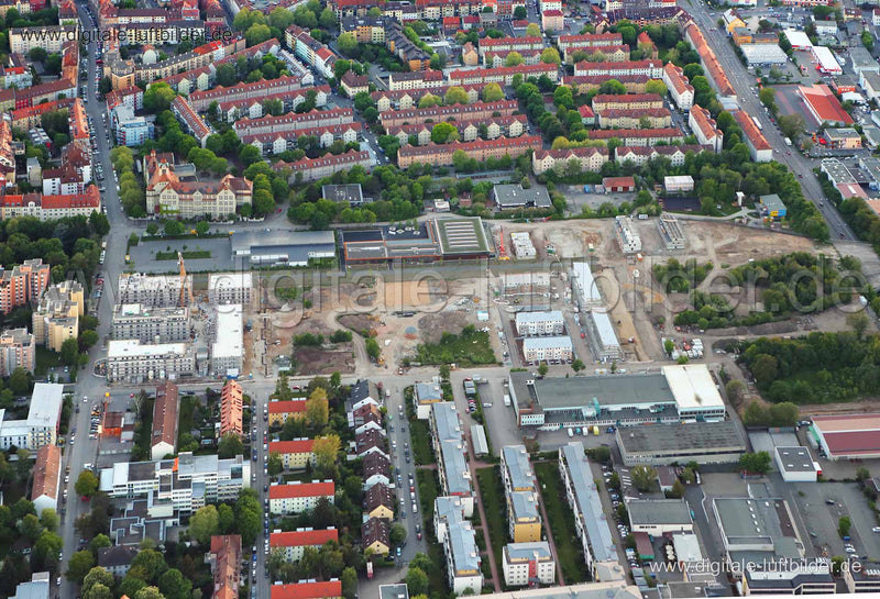 Luftaufnahme ehem. Nordbahnhof in Nürnberg | Mittelfranken, Bayern