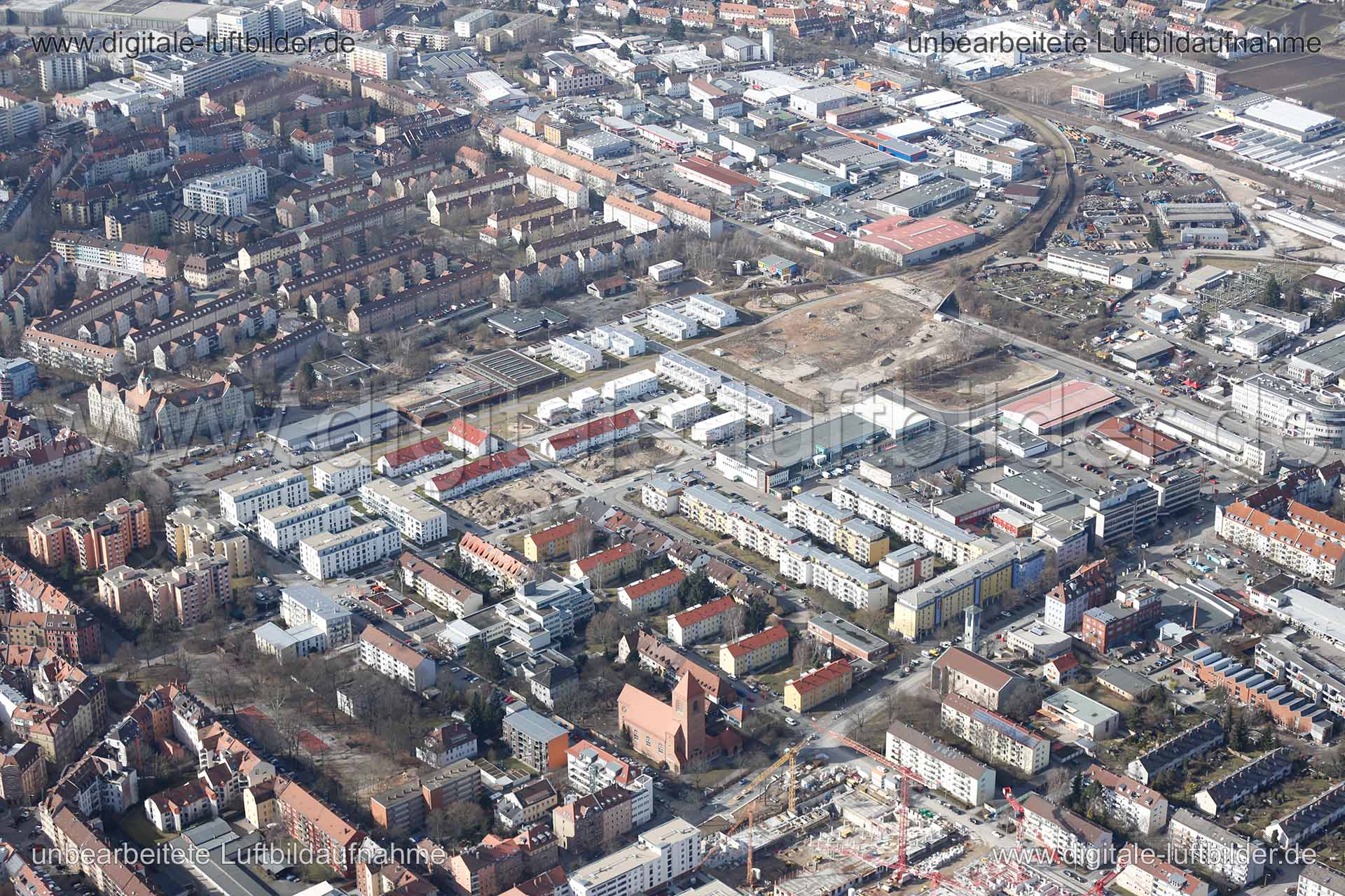 Luftaufnahme ehem. Nordbahnhof in Nürnberg | Mittelfranken, Bayern