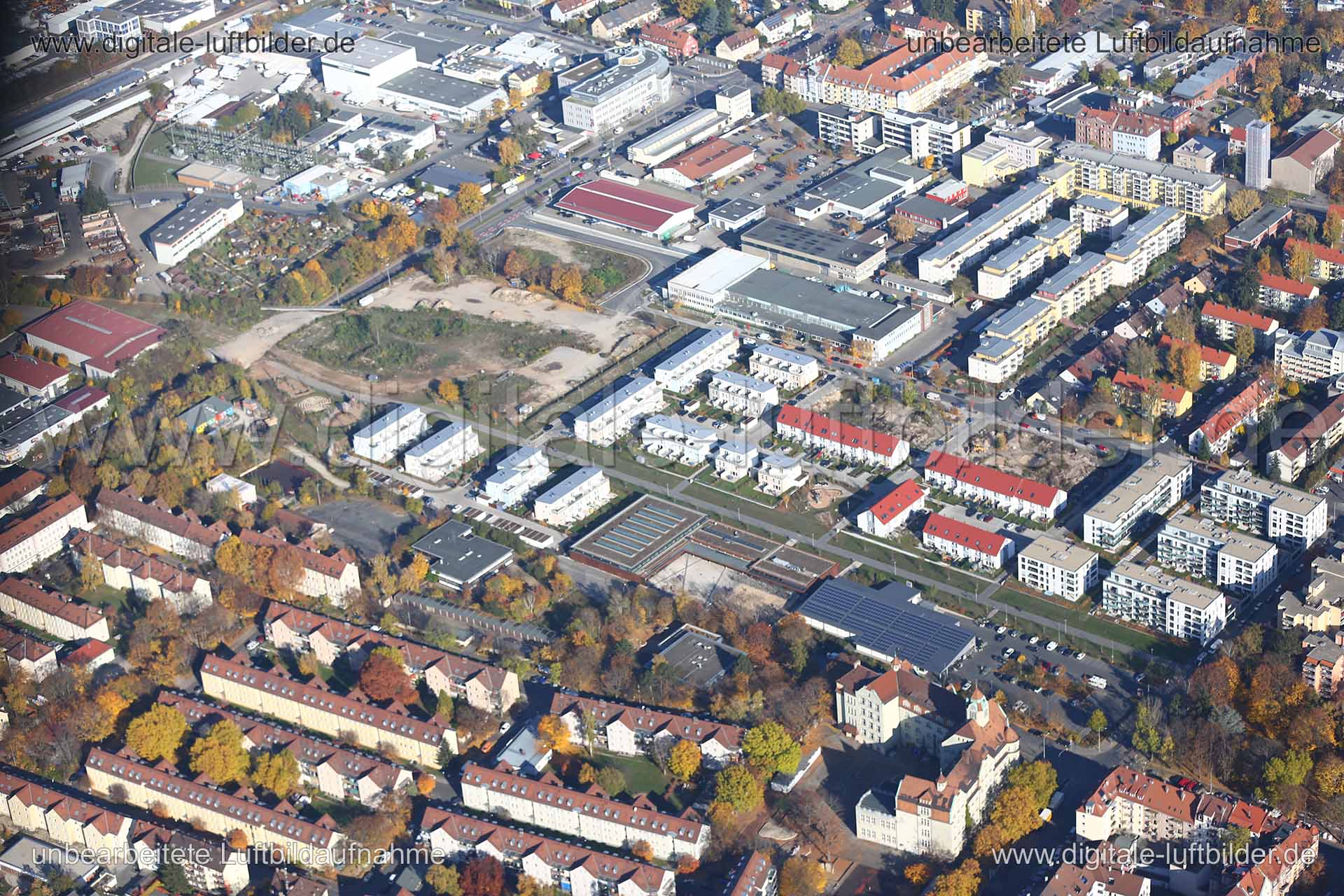 Luftaufnahme ehem. Nordbahnhof in Nürnberg | Mittelfranken, Bayern