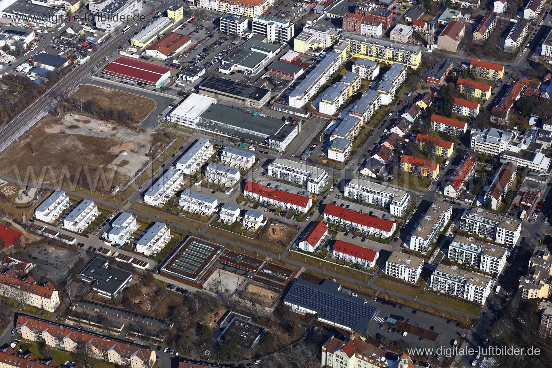 Luftaufnahme ehem. Nordbahnhof in Nürnberg | Mittelfranken, Bayern