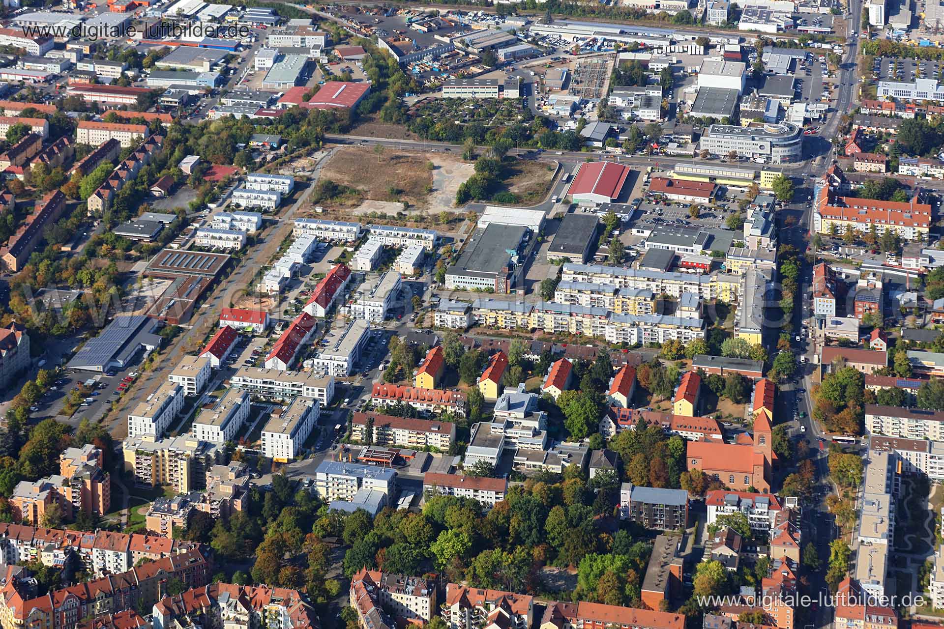Luftaufnahme ehem. Nordbahnhof in Nürnberg | Mittelfranken, Bayern