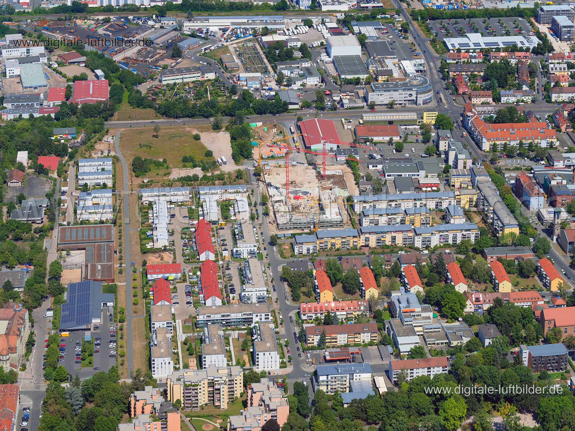 Luftaufnahme ehem. Nordbahnhof in Nürnberg | Mittelfranken, Bayern