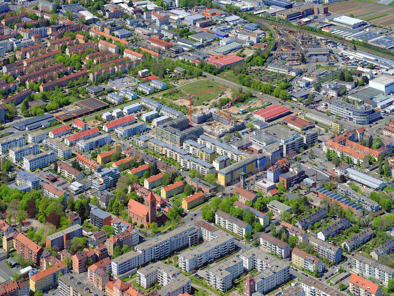 Luftaufnahme ehem. Nordbahnhof in Nürnberg | Mittelfranken, Bayern