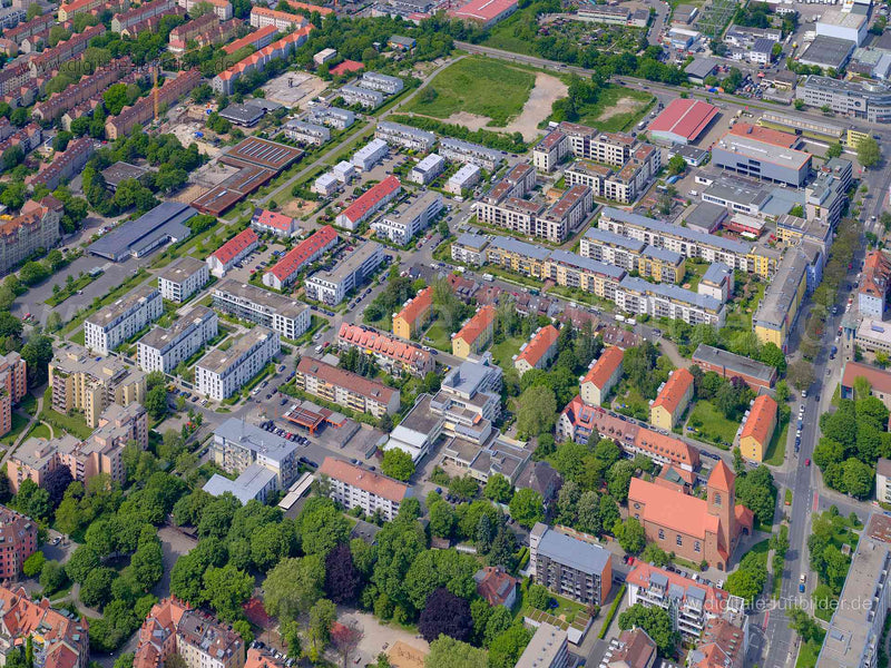Luftaufnahme ehem. Nordbahnhof in Nürnberg | Mittelfranken, Bayern