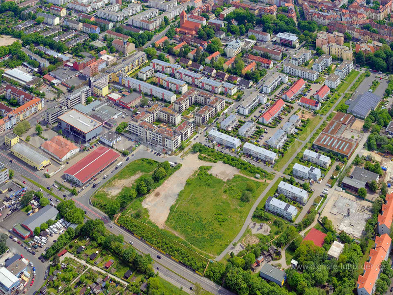 Luftaufnahme ehem. Nordbahnhof in Nürnberg | Mittelfranken, Bayern
