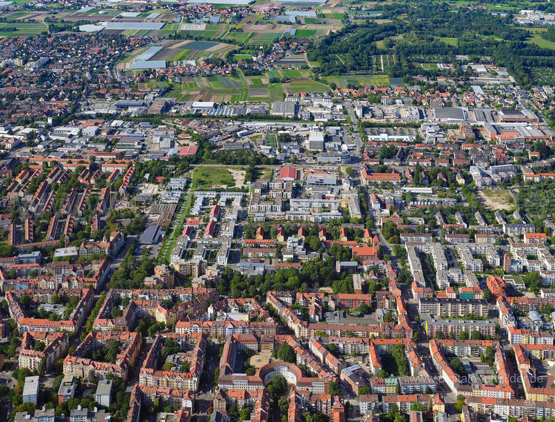 Luftaufnahme ehem. Nordbahnhof in Nürnberg | Mittelfranken, Bayern