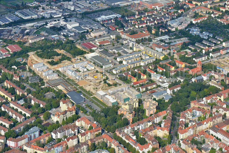 Luftaufnahme ehem. Nordbahnhof in Nürnberg | Mittelfranken, Bayern