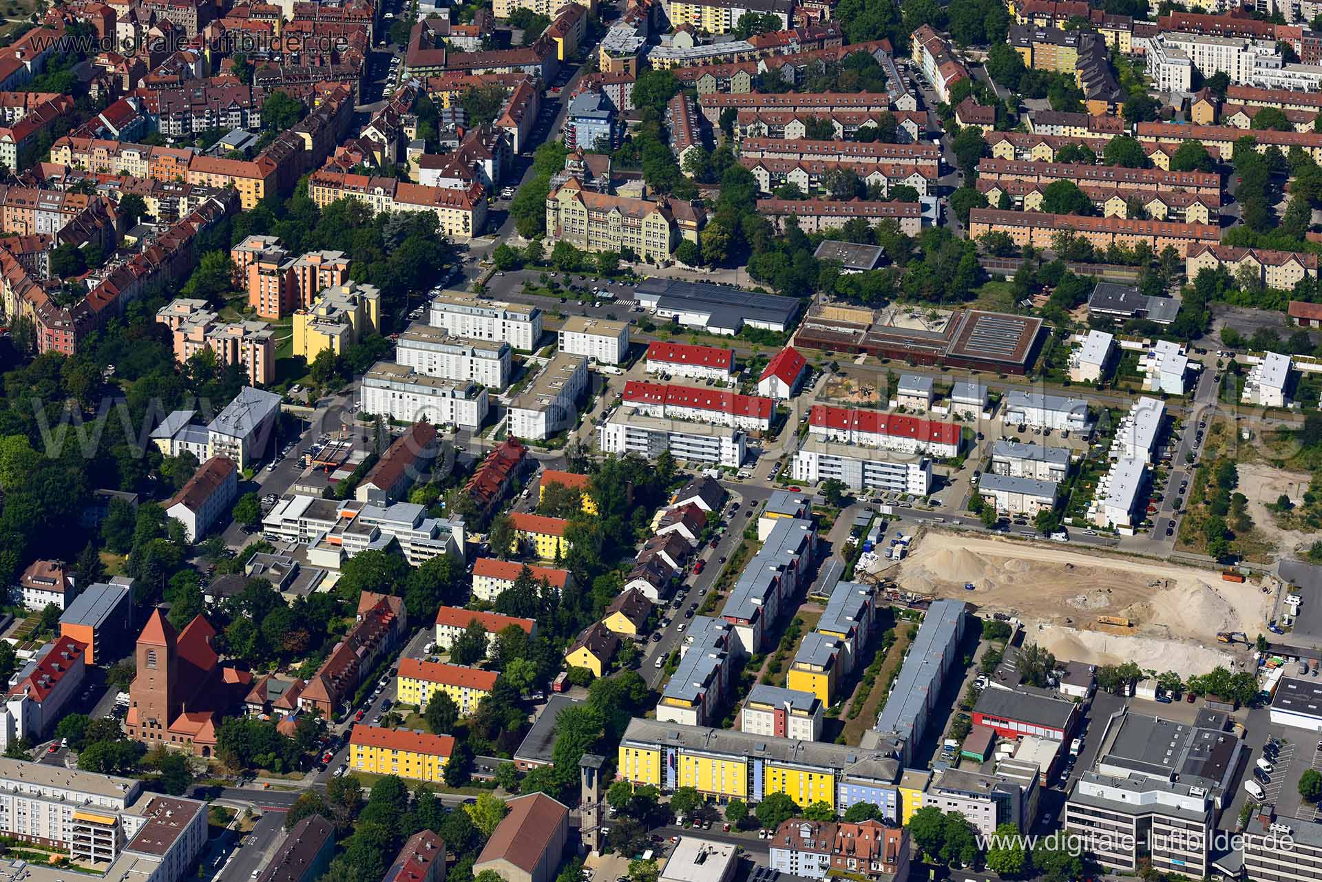 Luftaufnahme ehem. Nordbahnhof in Nürnberg | Mittelfranken, Bayern
