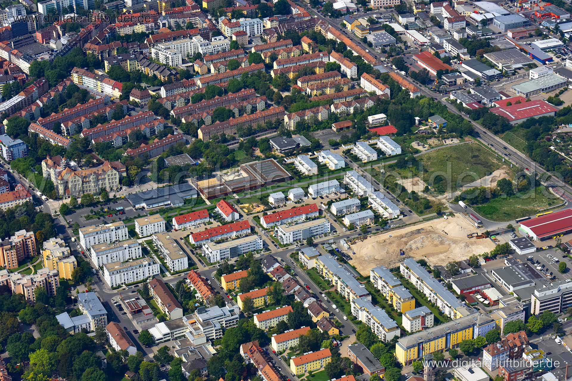 Luftaufnahme ehem. Nordbahnhof in Nürnberg | Mittelfranken, Bayern