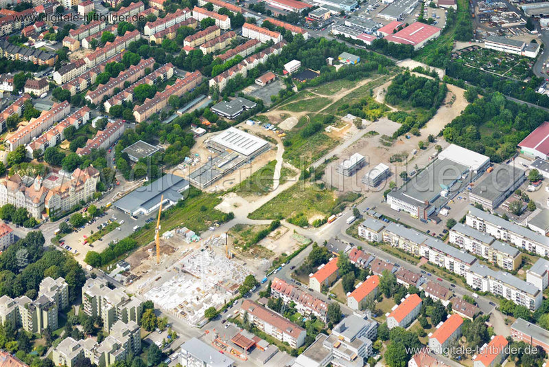 Luftaufnahme ehem. Nordbahnhof in Nürnberg | Mittelfranken, Bayern