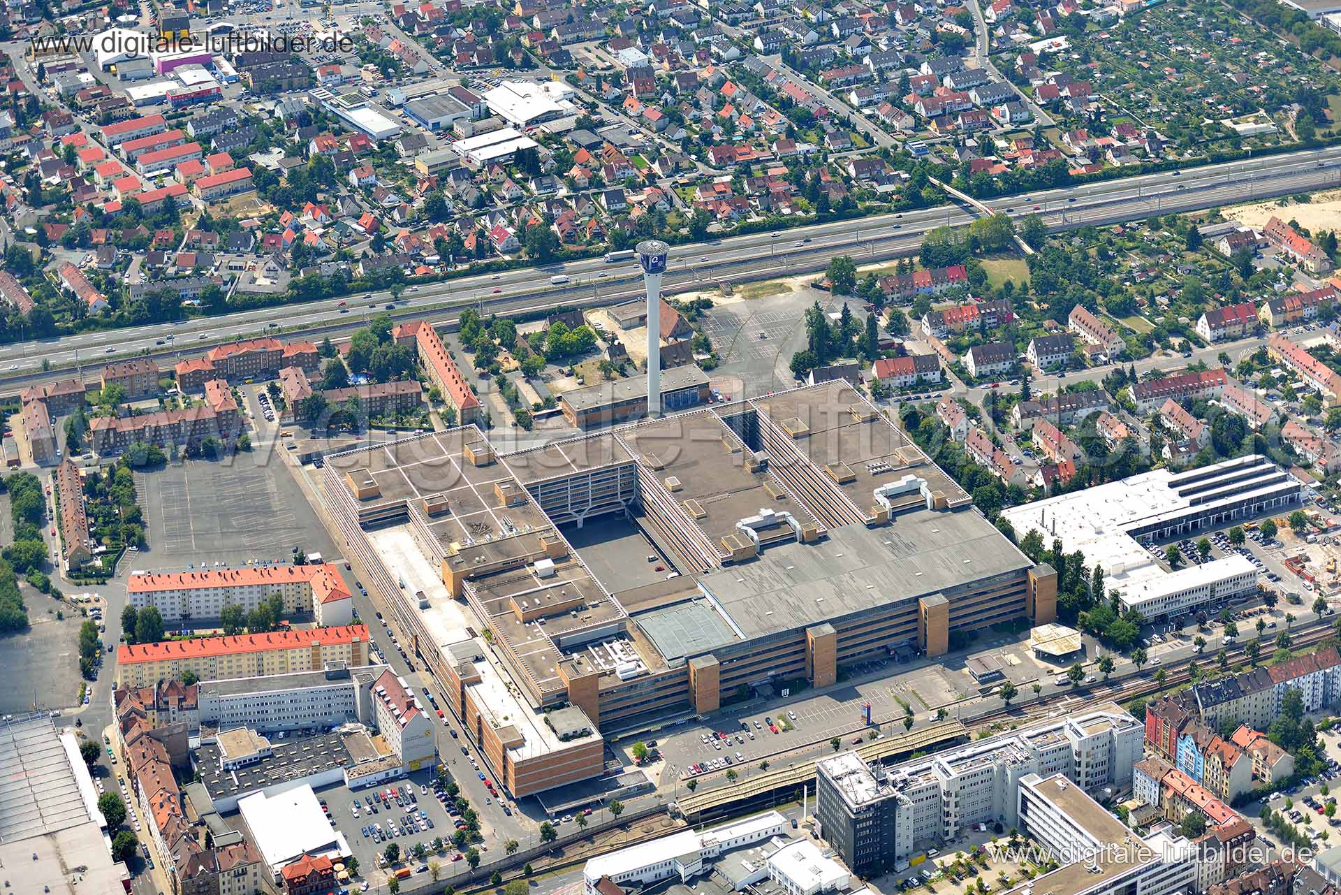 Luftaufnahme ehem. Quelle Areal in Nürnberg | Mittelfranken, Bayern