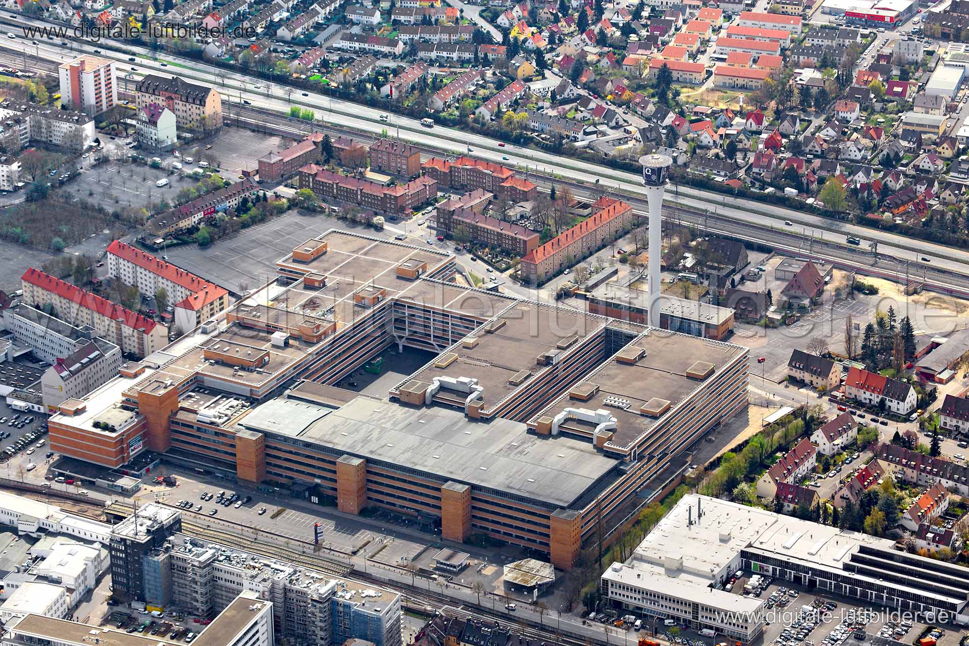 Luftaufnahme ehem. Quellegelände in Nürnberg | Mittelfranken, Bayern