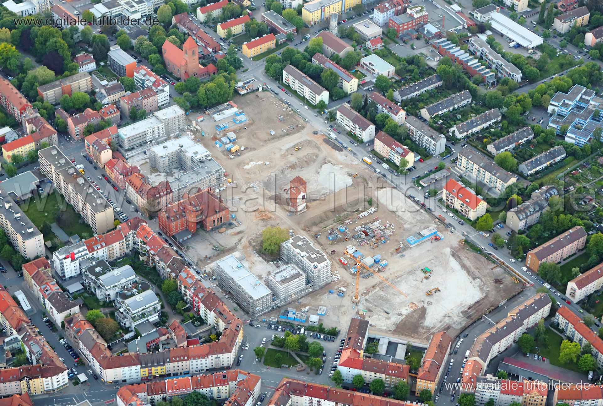 Luftaufnahme ehem. Tucher-Areal in Nürnberg | Mittelfranken, Bayern