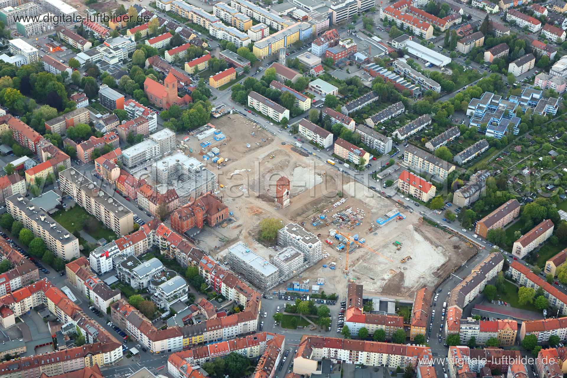 Luftaufnahme ehem. Tucher-Areal in Nürnberg | Mittelfranken, Bayern