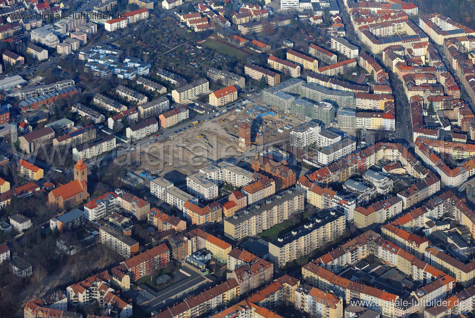 Luftaufnahme ehem. Tucher-Areal in Nürnberg | Mittelfranken, Bayern