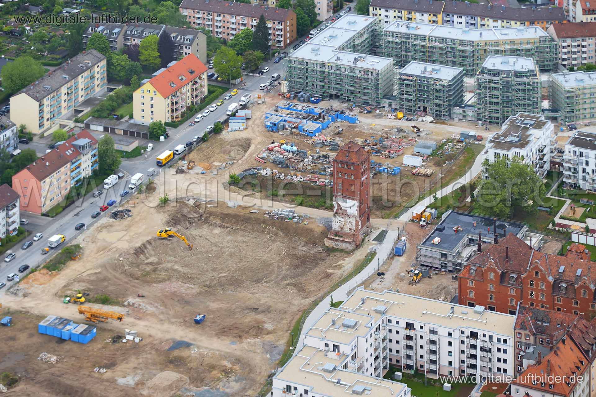 Luftaufnahme ehem. Tucher-Areal in Nürnberg | Mittelfranken, Bayern