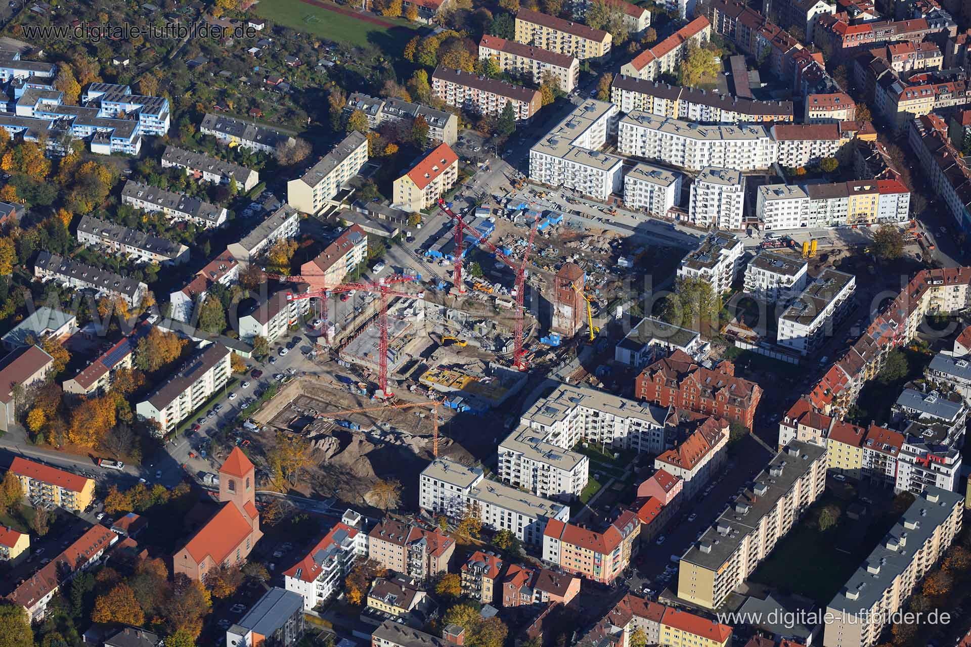 Luftaufnahme ehem. Tucher-Areal in Nürnberg | Mittelfranken, Bayern