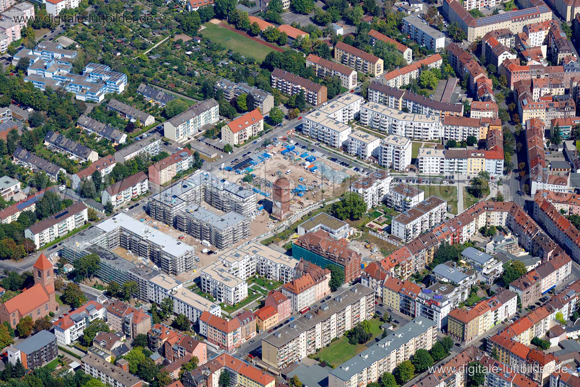 Luftaufnahme ehem. Tucher-Areal in Nürnberg | Mittelfranken, Bayern