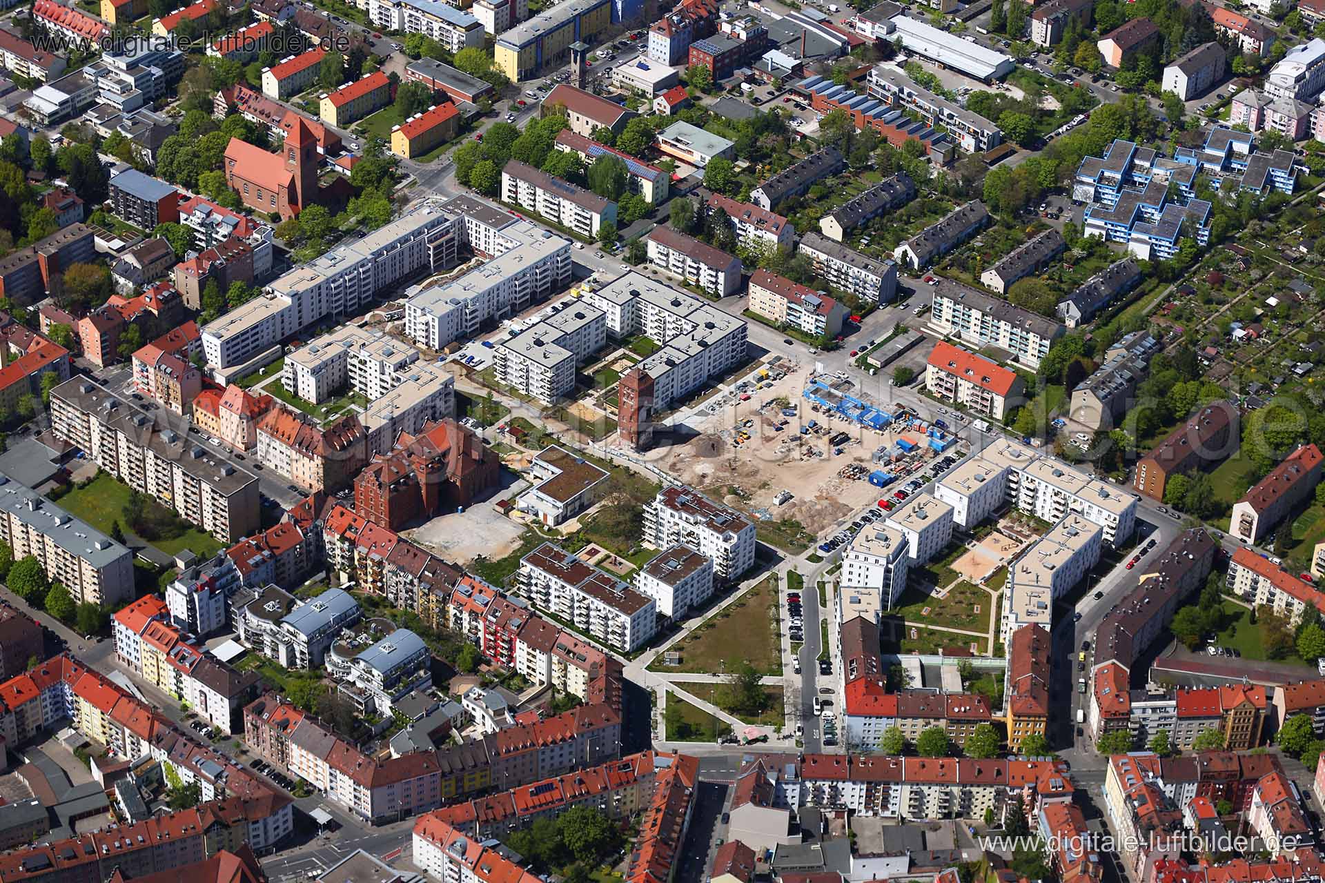 Luftaufnahme ehem. Tucher-Areal in Nürnberg | Mittelfranken, Bayern