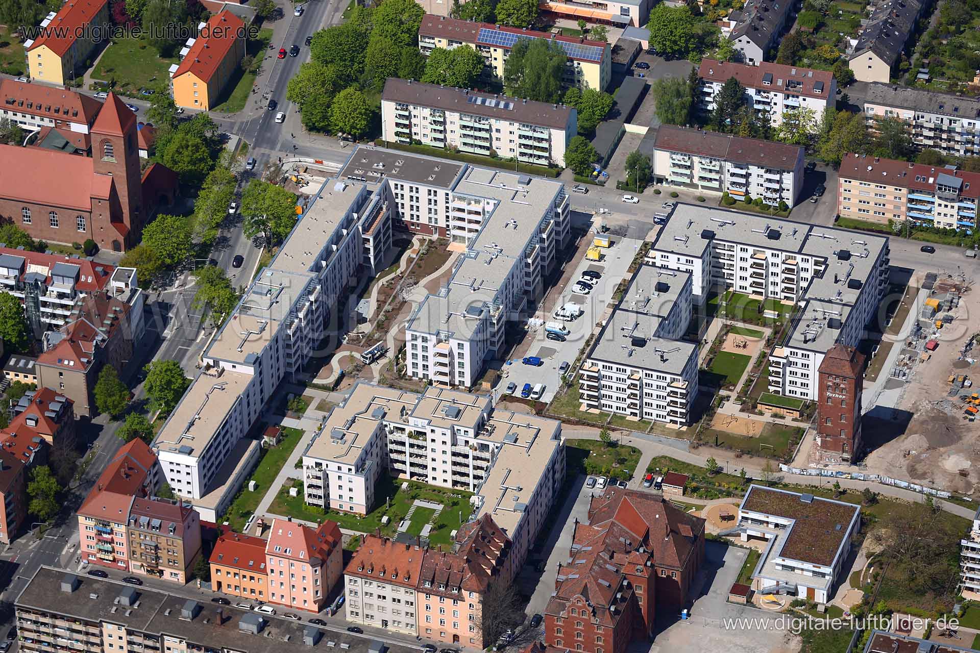 Luftaufnahme ehem. Tucher-Areal in Nürnberg | Mittelfranken, Bayern