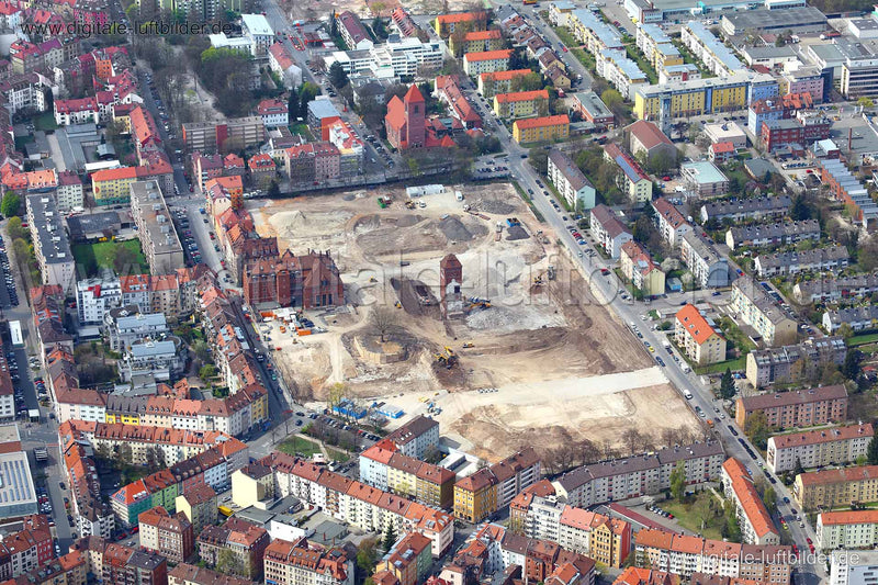 Luftaufnahme ehem. Tucher-Areal in Nürnberg | Mittelfranken, Bayern