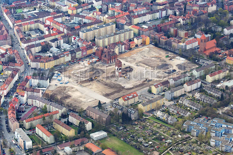 Luftaufnahme ehem. Tucher-Areal in Nürnberg | Mittelfranken, Bayern
