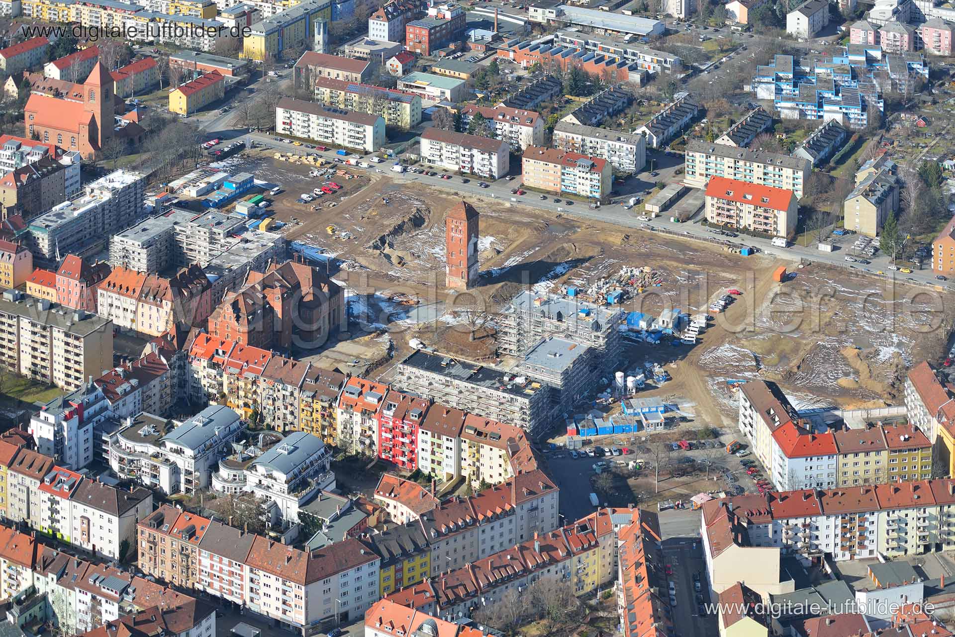 Luftaufnahme ehem. Tucher-Areal in Nürnberg | Mittelfranken, Bayern