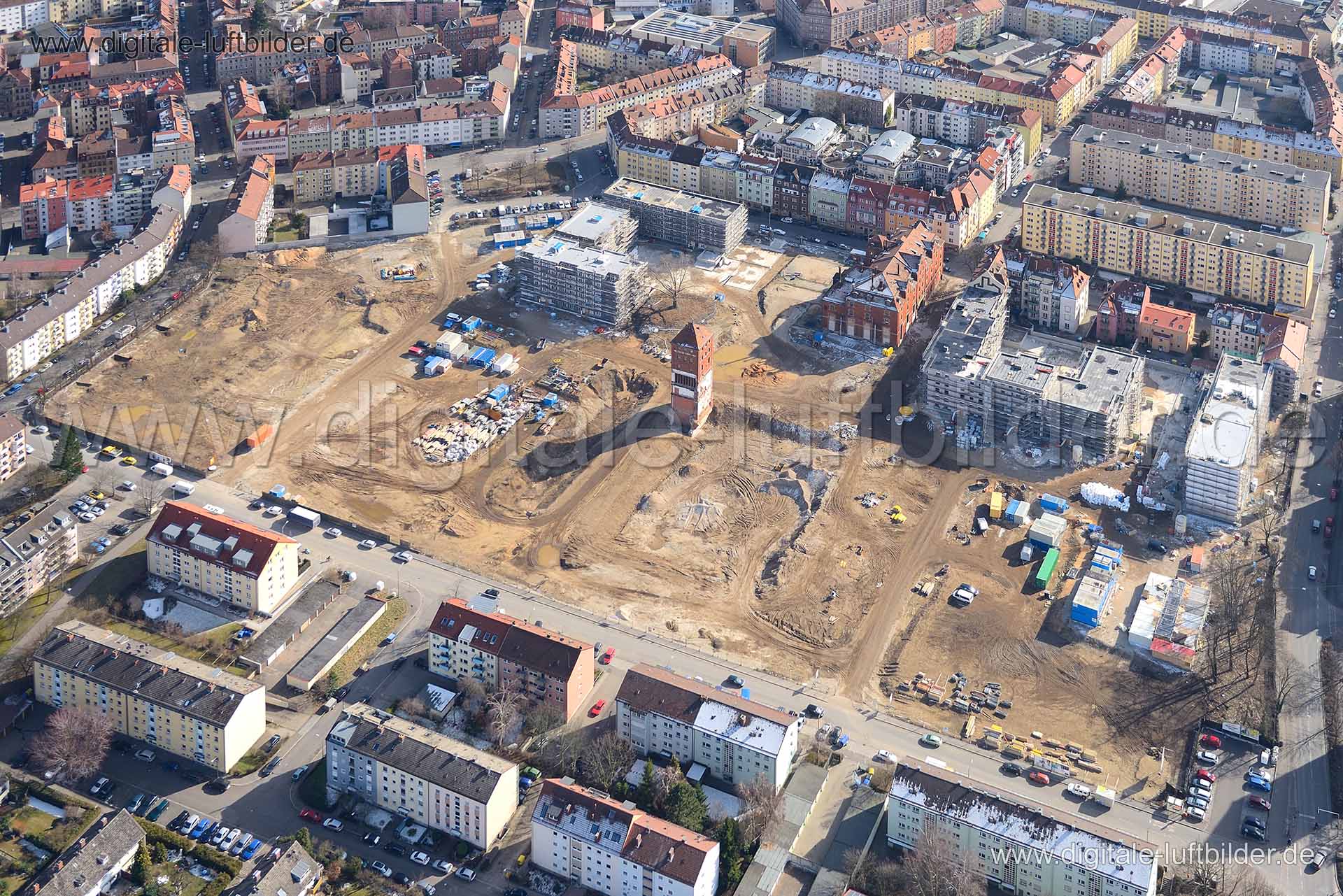 Luftaufnahme ehem. Tucher-Areal in Nürnberg | Mittelfranken, Bayern