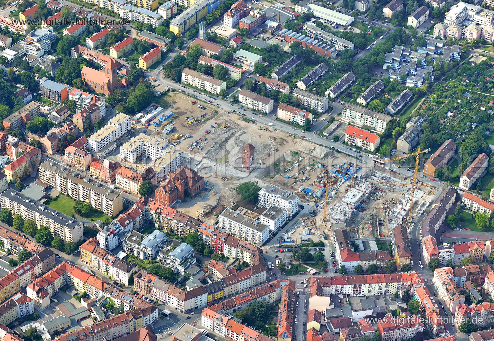 Luftaufnahme ehem. Tucher-Areal in Nürnberg | Mittelfranken, Bayern