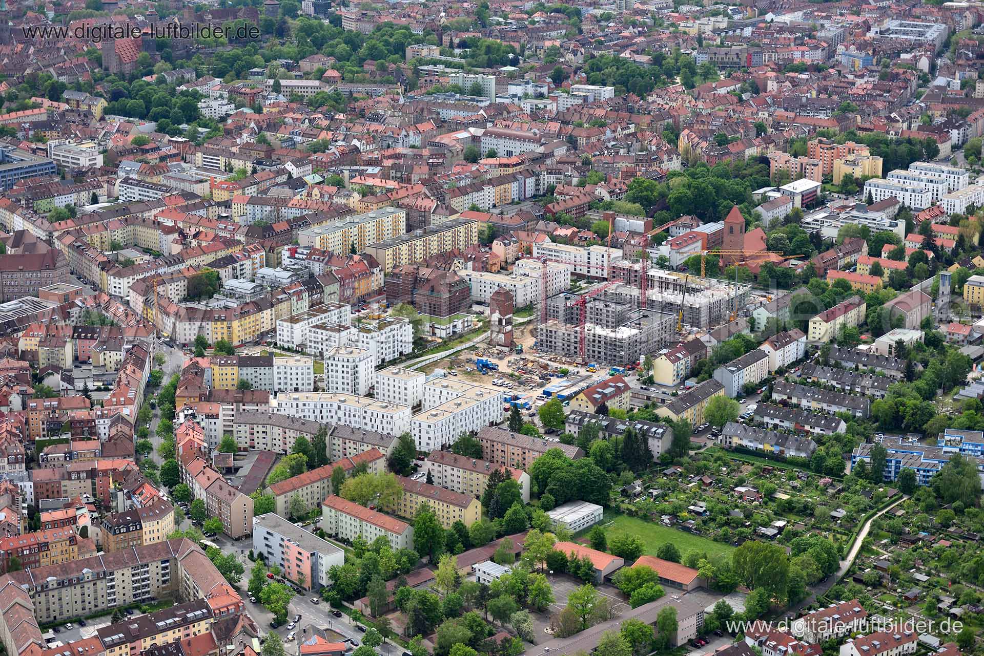 Luftaufnahme ehem. Tucher-Areal in Nürnberg | Mittelfranken, Bayern