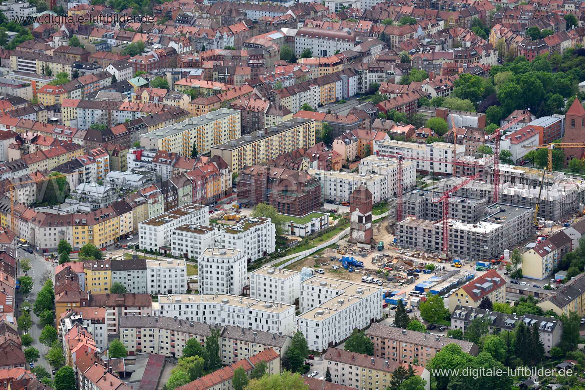 Luftaufnahme ehem. Tucher-Areal in Nürnberg | Mittelfranken, Bayern