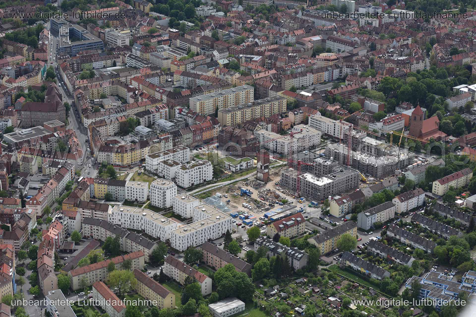 Luftaufnahme ehem. Tucher-Areal in Nürnberg | Mittelfranken, Bayern