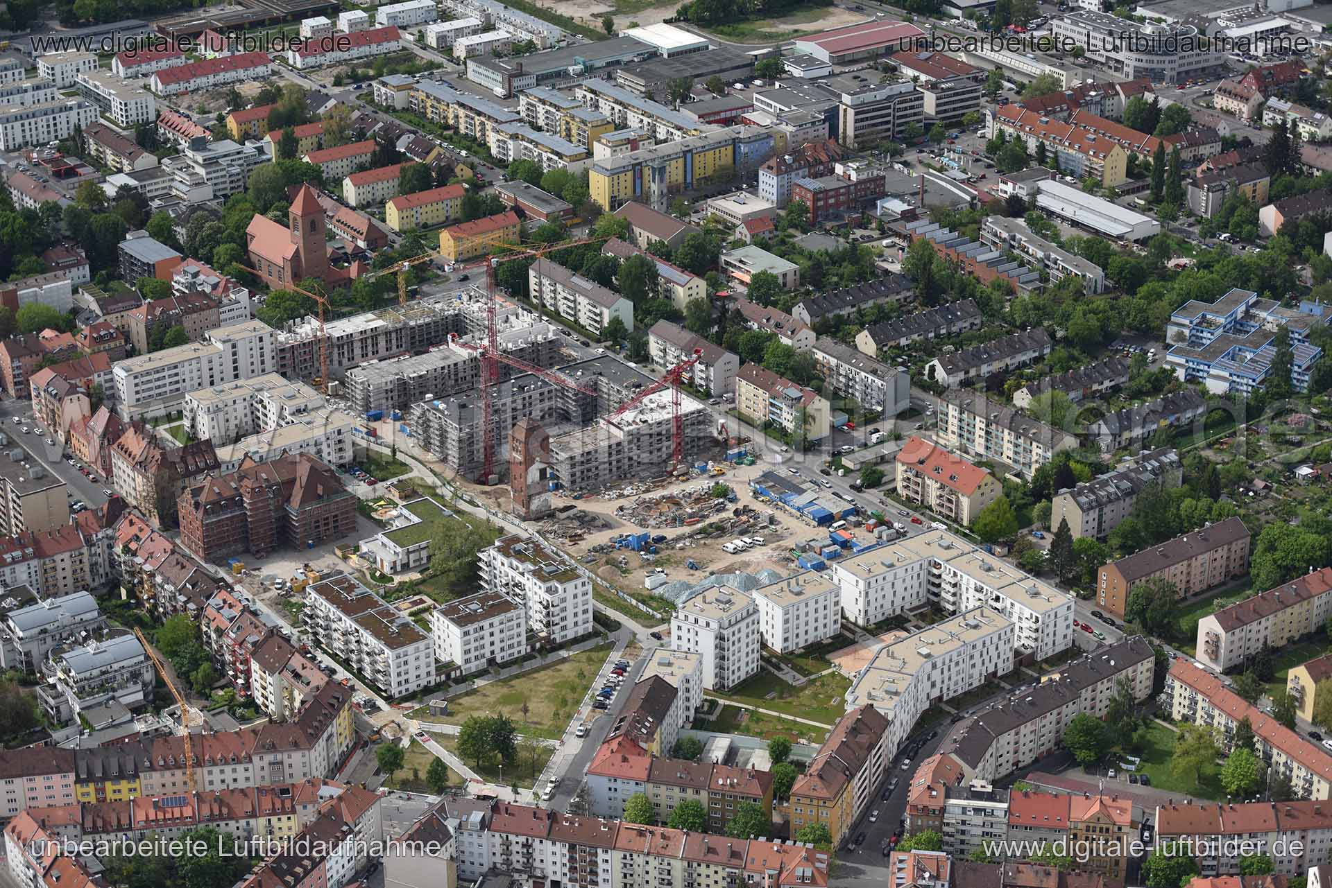 Luftaufnahme ehem. Tucher-Areal in Nürnberg | Mittelfranken, Bayern