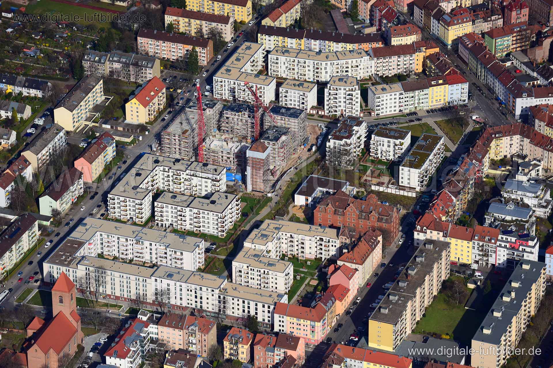 Luftaufnahme ehem. Tucher-Areal in Nürnberg | Mittelfranken, Bayern