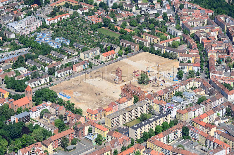 Luftaufnahme ehem. Tucher-Areal in Nürnberg | Mittelfranken, Bayern