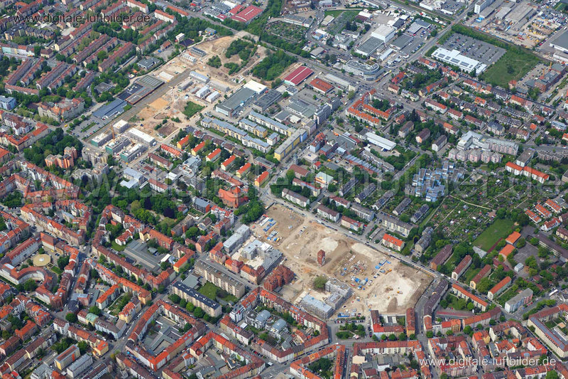 Luftaufnahme ehem. Tucher-Areal & ehem. Nordbahnhof in Nürnberg | Mittelfranken, Bayern