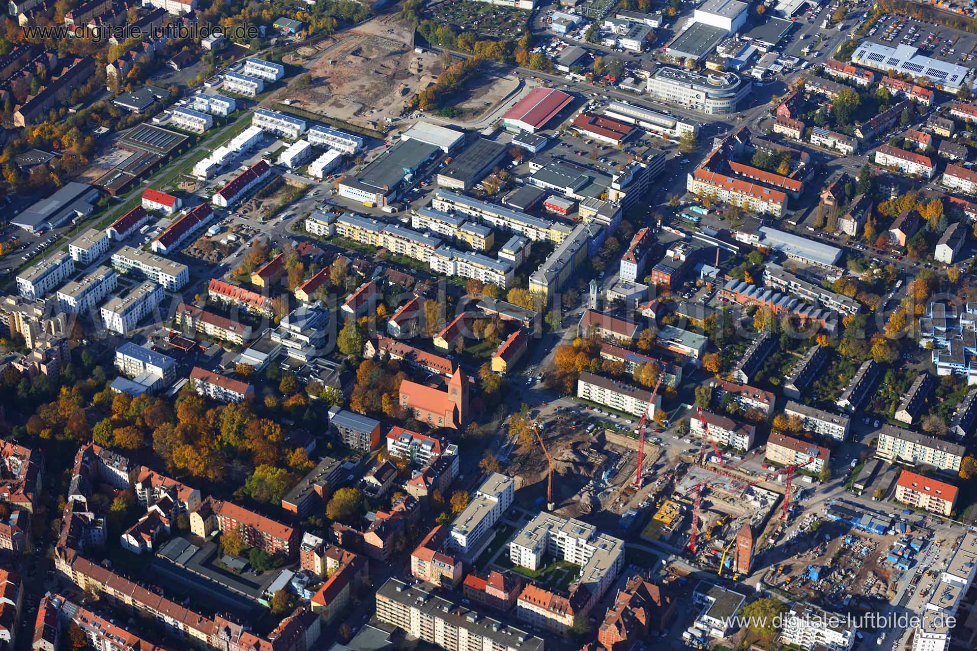 Luftaufnahme ehem. Tucher-Areal & Nordbahnhof in Nürnberg | Mittelfranken, Bayern