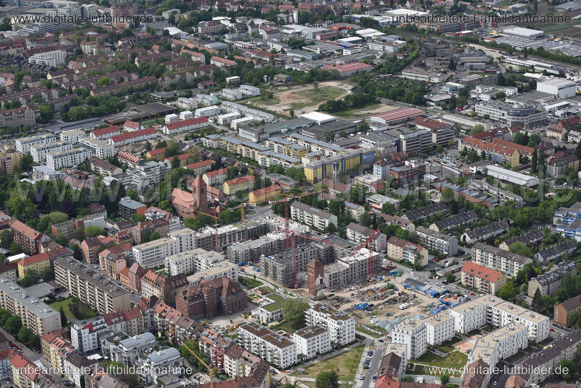 Luftaufnahme ehem. Tucher-Areal & Nordbahnhof in Nürnberg | Mittelfranken, Bayern